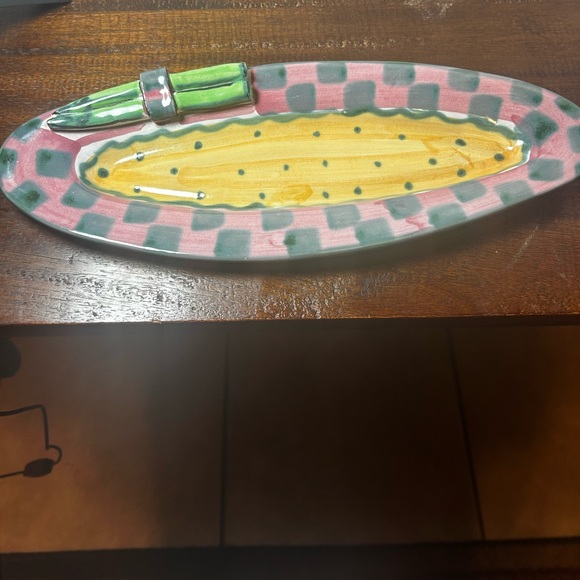 Rare 3D Checked Asparagus  Vegetable Fruit Platter - Picture 1 of 7